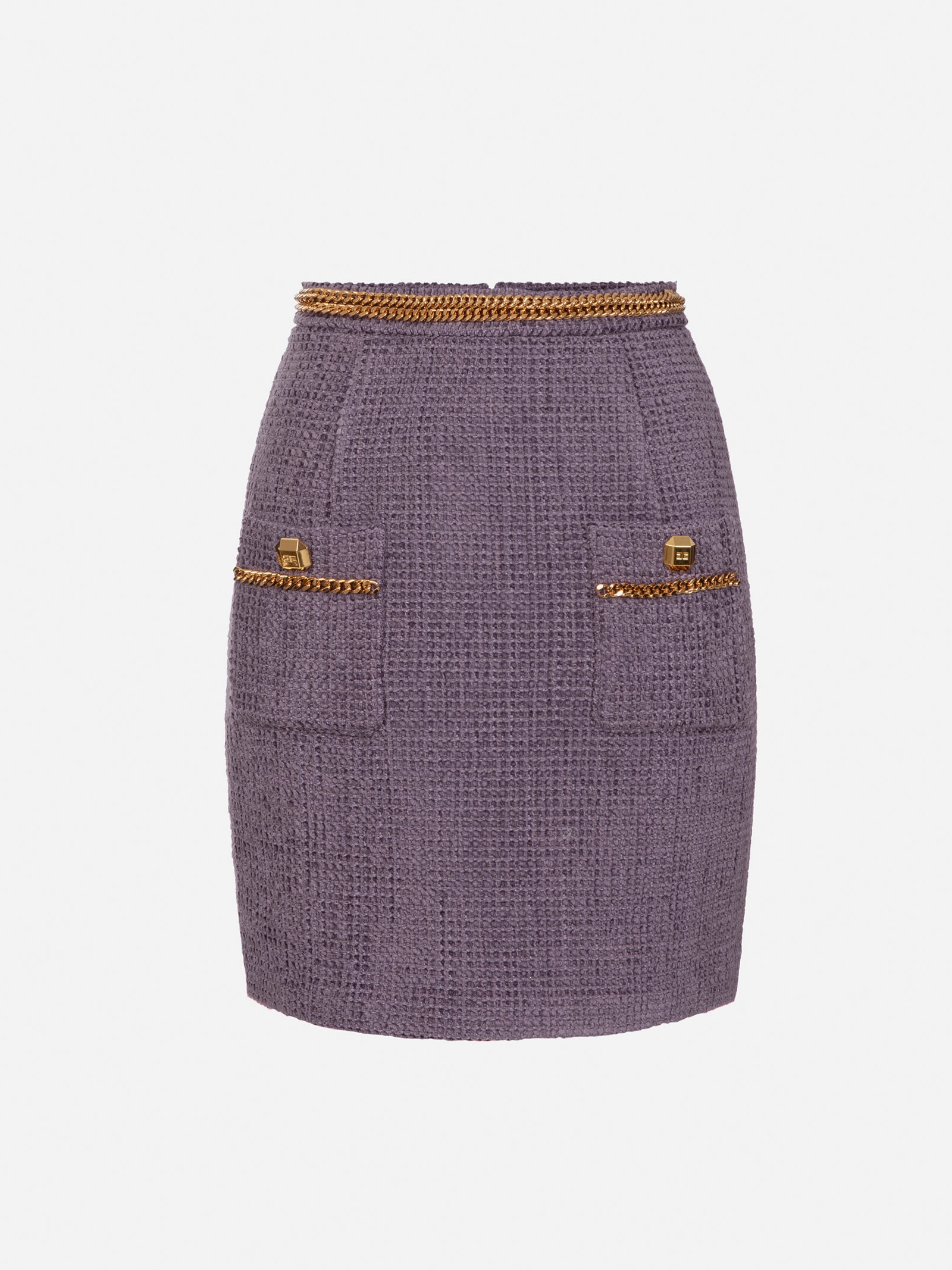 Miniskirt in tweed with chain Elisabetta Franchi